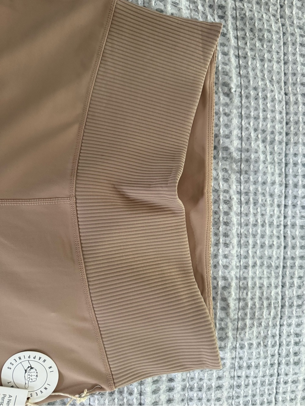Vuori High-Rise Rib Waste Leggings in Coconut - Picture 5 of 6